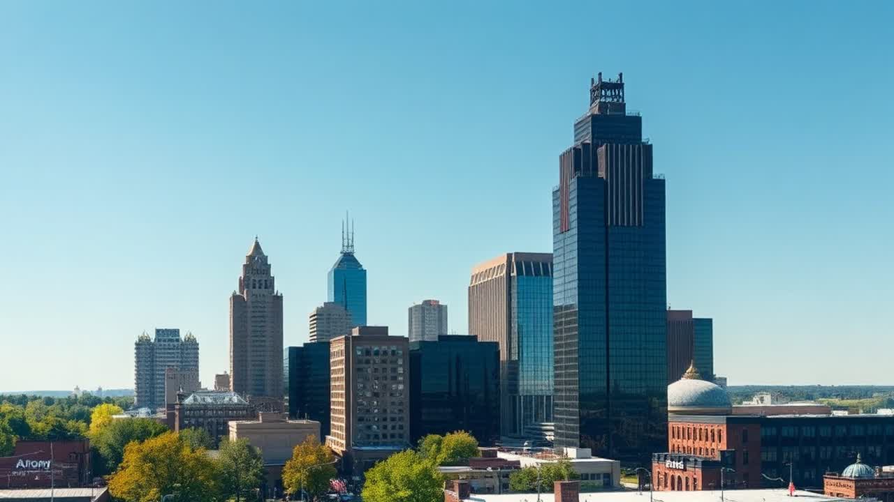 Akron commercial district